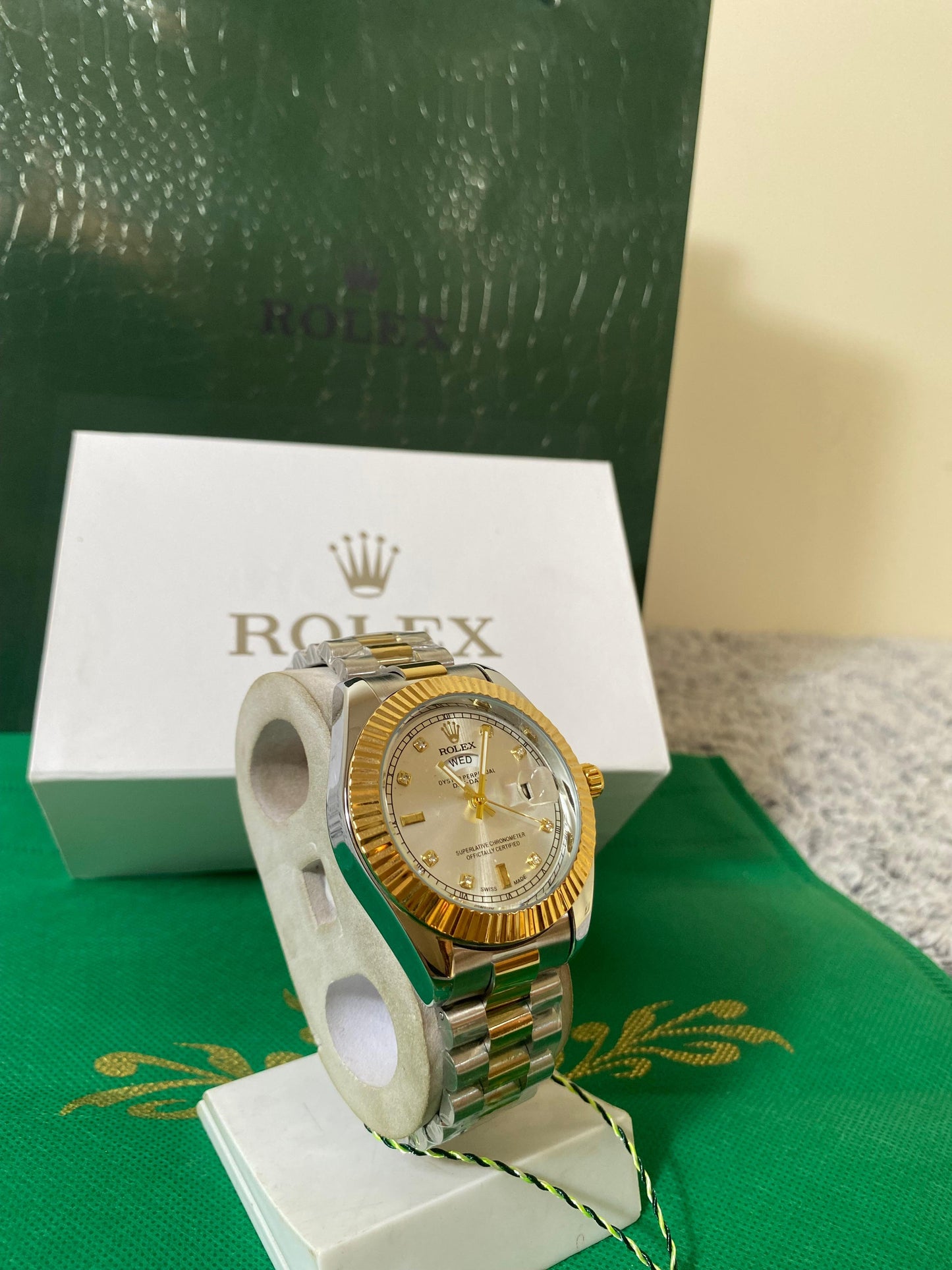 Rolex Day-Date President with white Diamond Dial