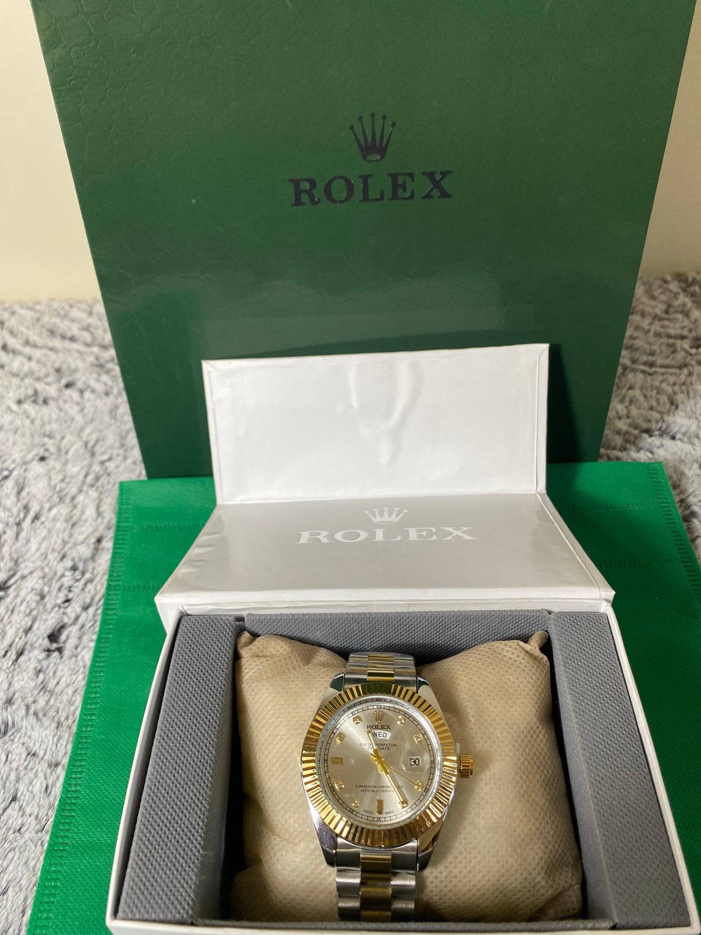 Rolex Day-Date President with white Diamond Dial