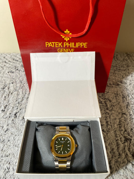 Patek Philippe Nautilus-Style Two-Tone Watch – Green Dial