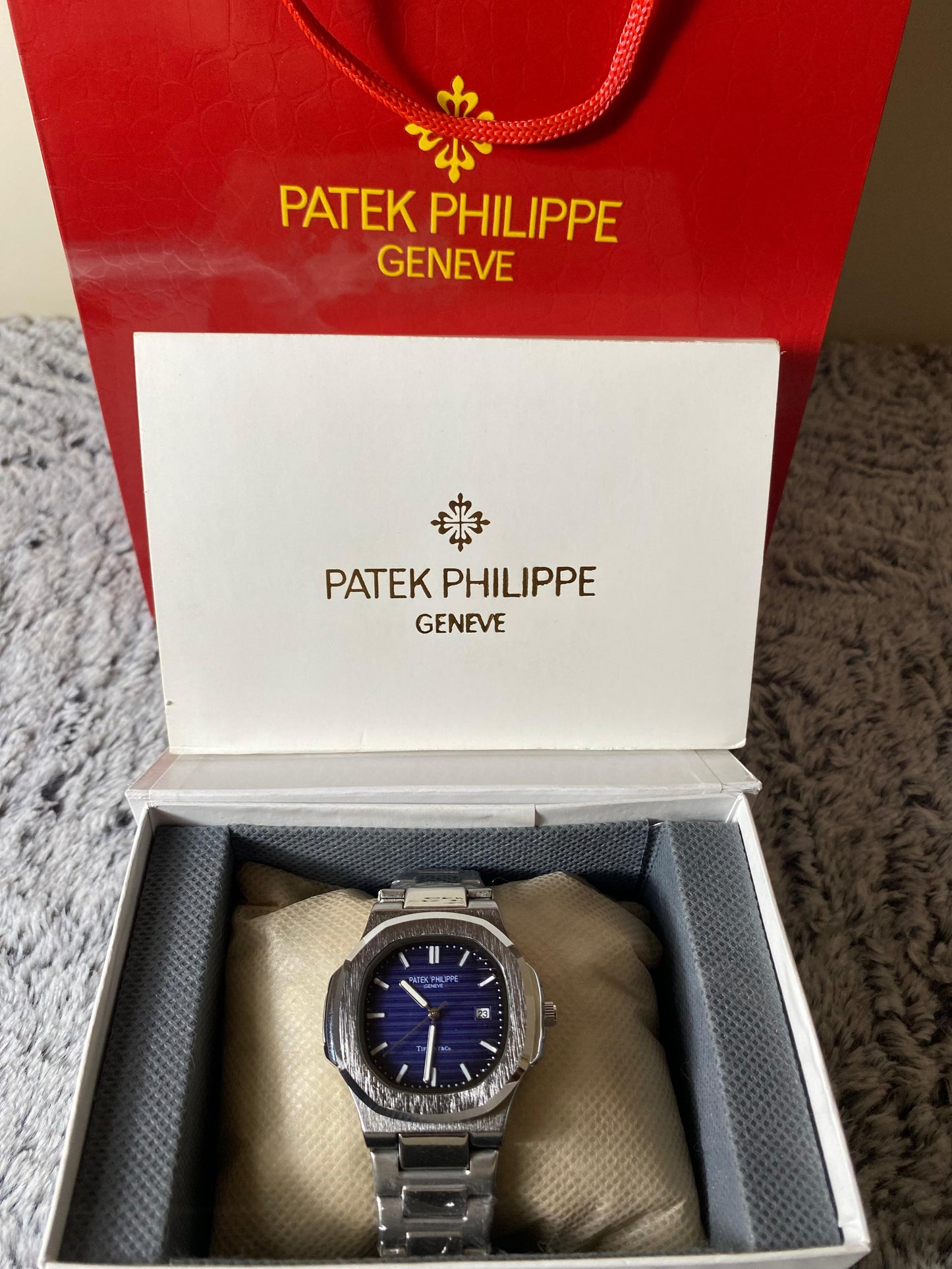 Patek Philippe Nautilus-Style Watch – Blue Dial